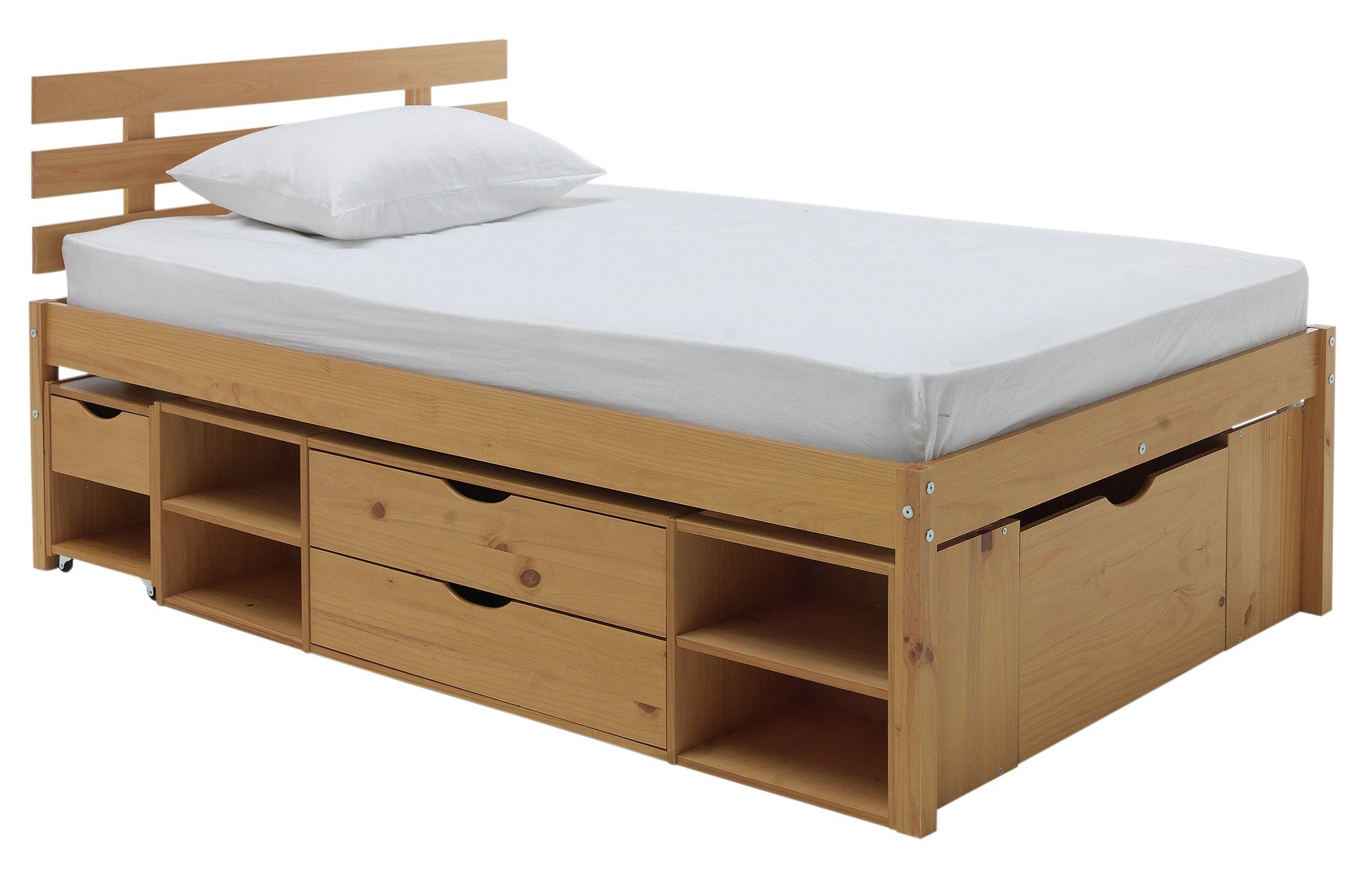 small double bed with mattress and headboard