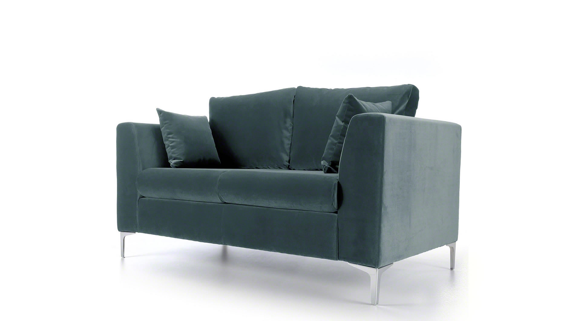 Jane 3 Seater Sofa Light Grey Velvet - MySmallSpace UK