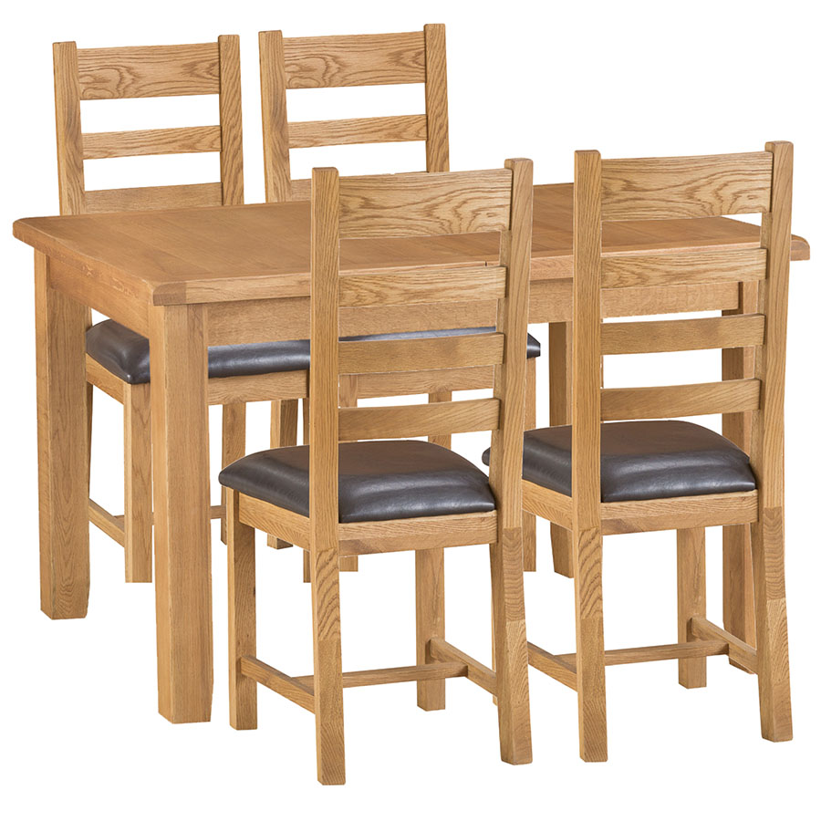 Robert Dyas Stockbridge Small Extending Butterfly Table with 4 Ladder ...