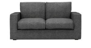 Stella Two Seat Sofa with large single sofa bed in Granite Soft Wool