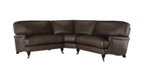 Bluebell Small Corner Sofa in Vintage Leather – Peat