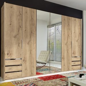 alkes-mirrored-wardrobe-planked-oak-6-doors-6-drawers