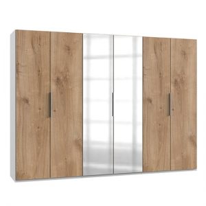 alkes-mirrored-wardrobe-planked-oak-white-6-doors