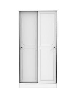 Swift Clarence Ready Assembled Sliding 2 Door Wardrobe - White ...