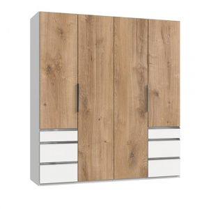 alkes-wardrobe-planked-oak-white-4-doors-6-drawers