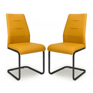 carlton-yellow-leather-effect-dining-chairs-pair