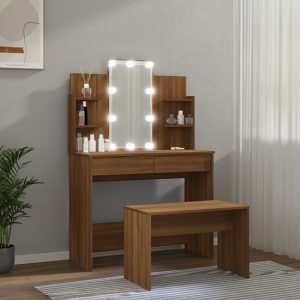 gatik-wooden-dressing-table-set-brown-oak-led-lights