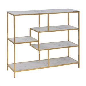 arcata-marble-effect-glass-4-shelves-bookcase-white