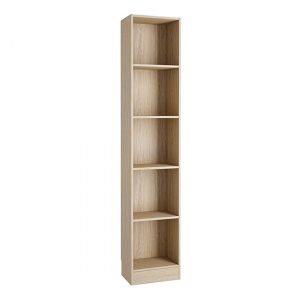 baskon-wooden-tall-narrow-4-shelves-bookcase-oak