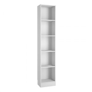 baskon-wooden-tall-narrow-4-shelves-bookcase-white